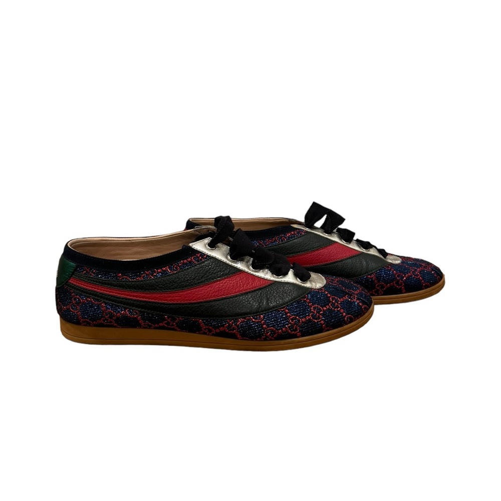 Gucci Mens Falacer GG Lurex Monogram Sneakers